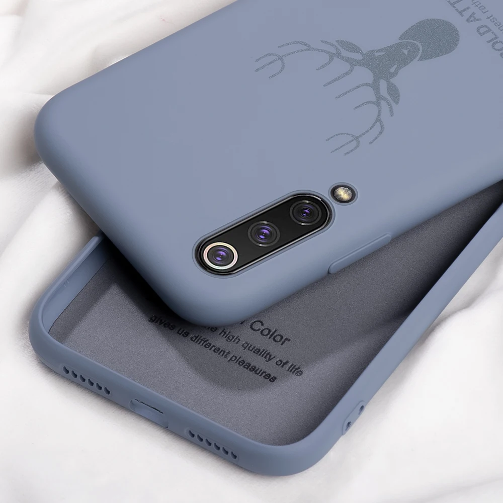 Для Xiao mi 9 SE Pro Lite CC9E CC9 A3 чехол с рисунком оленя Жидкая силиконовая задняя крышка