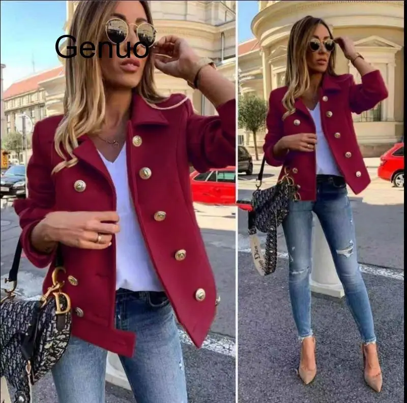 

Spring European Style Cashmere Coat Woman Jackets Clothing Women Wool Coat
