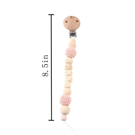 Red Pacifier clip Детские игрушки Силиконовые бусы Прорезыватели деревянные кольца браслет ручной работы соска, зажимы для цепи Прорезыватели зубов колокольчики для детской коляски Товары для малышей - Цвет: Red Pacifier clip
