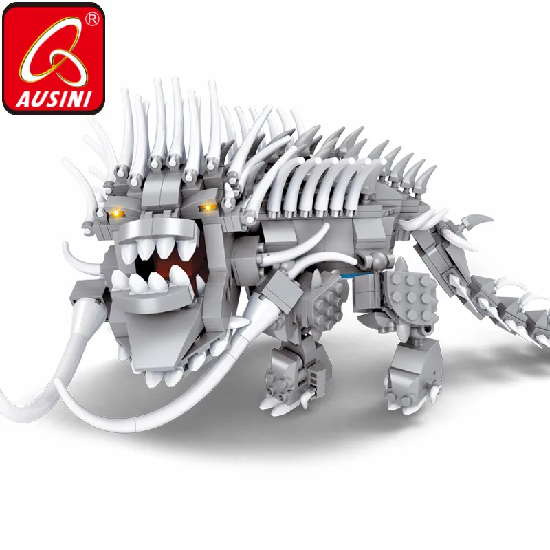 AUSINI King Dragon модель строительные блоки DIY игрушки создатели для мальчиков Скелет