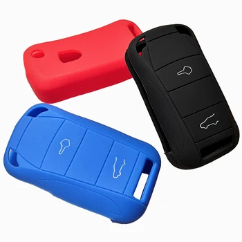 

2 Button Smart car key cover For Porsche Cayenne 2002 - 2008 Silicone Remote Key Case Fob Shell Cover Skin Holder