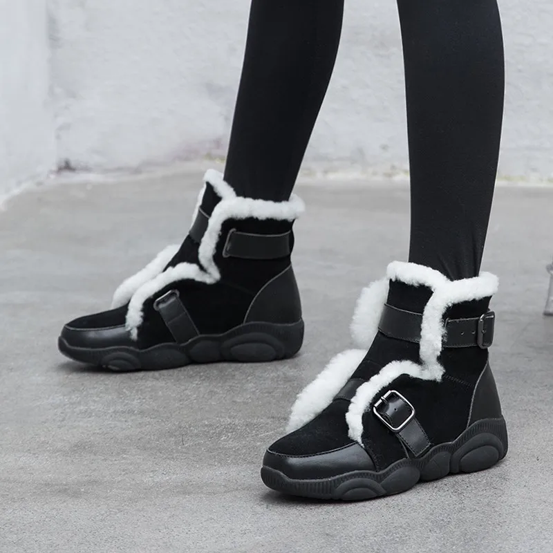 MORAZORA/ г., Новое поступление, женские брендовые Ботинки Ботильоны из натуральной кожи черного цвета Зимние Модные теплые женские ботинки