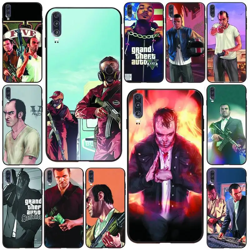 Rockstar Games Grand Theft Auto Gta 5 чехол для телефона Huawei P10/20/30/40/20Pro/30Pro/30Lite/40Pro NOVA3/3E/3i/7SE чехлы |