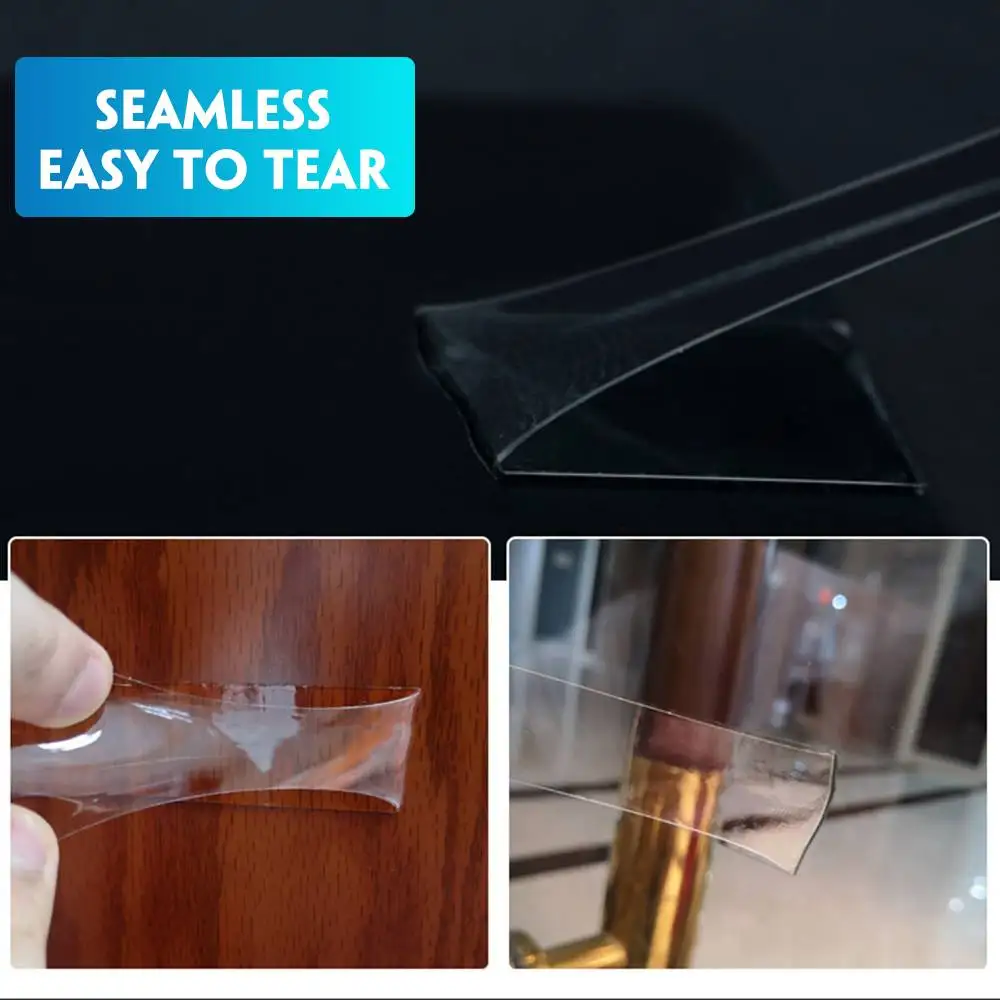 1/2/3/5cm Double-Sided Traceless PU Gel Tape Multifunctional Clear Transparent Acrylic Foam Washable Adhesive Tape Free Shipping
