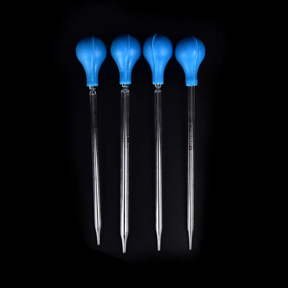 Hot Sale Clear Glass Experiment Medical Pipette With blue Rubber Cap Dropper Transfer Pipette Laboratory Supplies