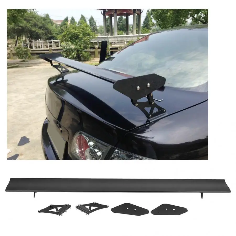 

car Car Modification Universal Aluminum Alloy Car Tail Wing Racing Spoiler with Bracket Car modification accessories
