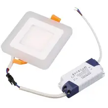 Панельный локальный светодиодный светильник 6 Вт 9 Вт 18 Вт 24 Вт 3 Модель светодиодный лампа панель светильник двойной цвет светодиодный потолочный встраиваемый освещение внутреннее освещение лампы