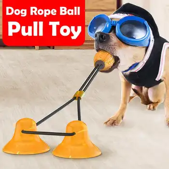 

Upgraded Dog Molar Bite Toy Multifunction Pet Chew Toys Double Suction Cup Dog Pull Ball for Dogs Cleaning Tooth Food Dispenser