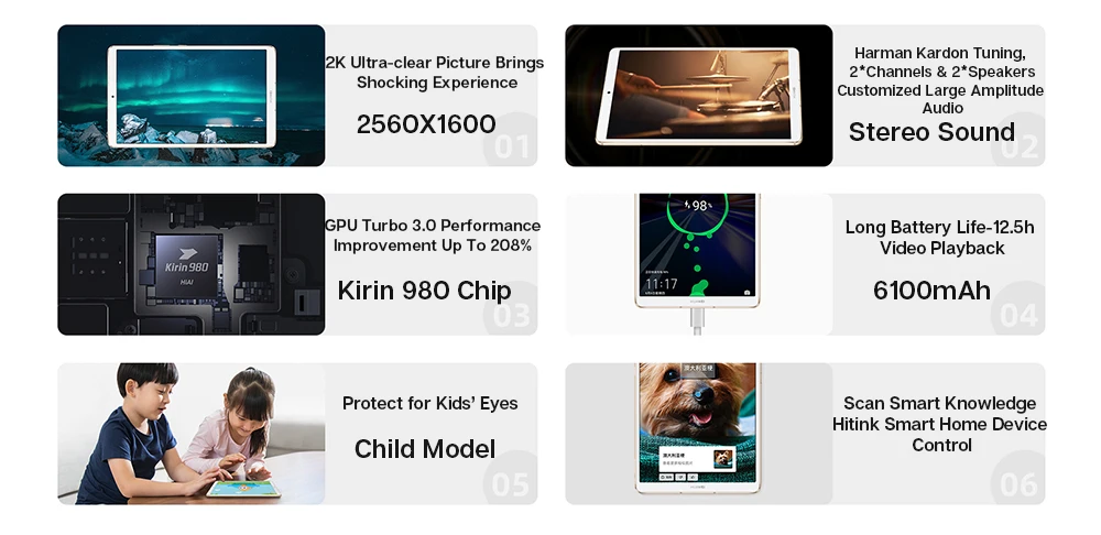 Original Huawei Mediapad M6 Turbo 8.4 Tablet 64GB 128GB Octa Core Kirin980 Android 9.0 Google play 6100mAh WIFI LTE Type-C (10)
