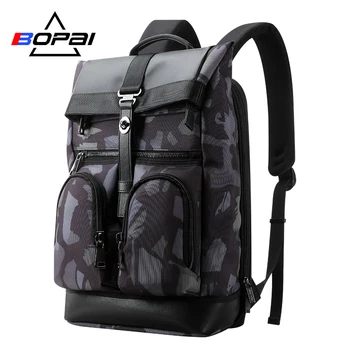 

BOPAI Backpack Men Travel Waterproof Casual 15.6 Inch Laptop Backpacks Fashion Camouflage Large-Capacity Outdoor Bagpack