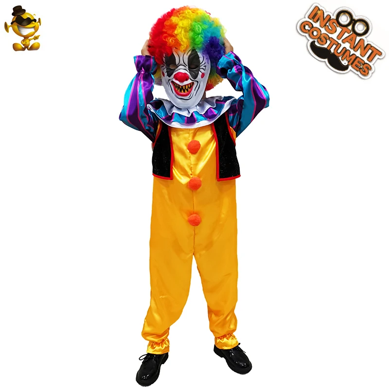 Пурим мальчик Пенни wise Killer Костюмы Клоуна ролевые игры детские костюмы на Хэллоуин Косплей с красочным париком Костюмы Клоуна