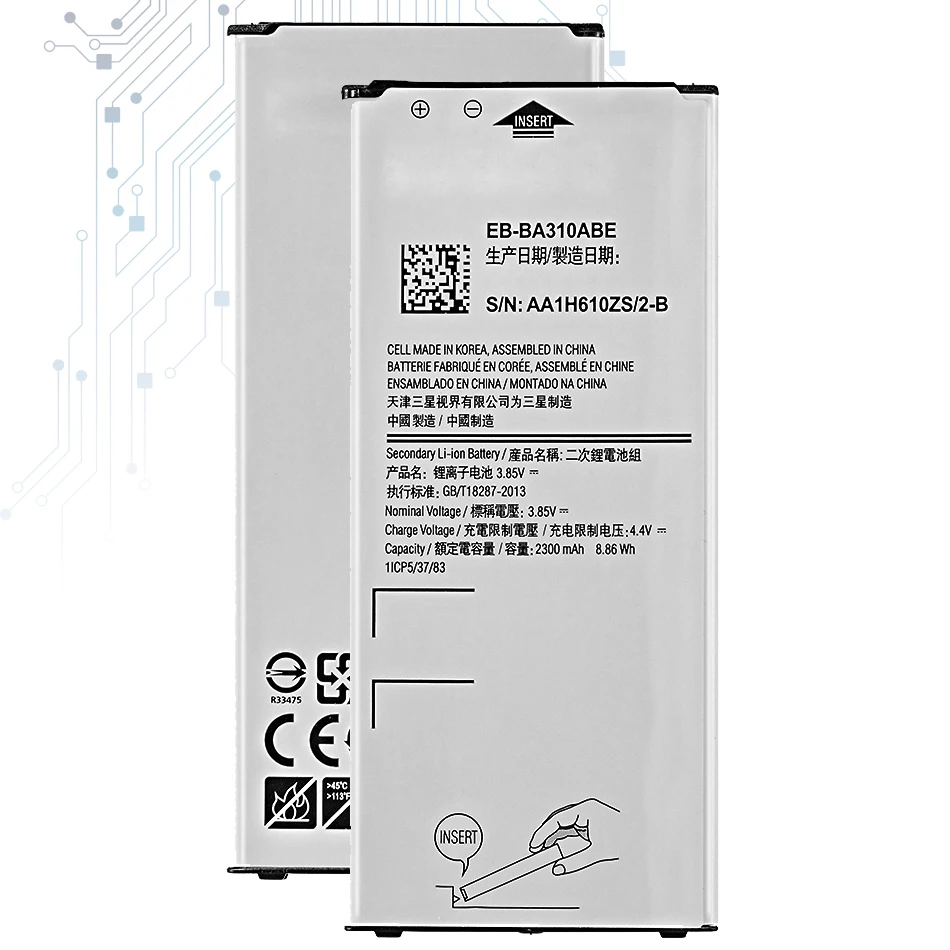 Аккумулятор для Samsung Galaxy Ace 3 4/A3 A5 A7 A8 A9 2015 2016 2017 SM A510F/M/U A520F/U A310F/M A500F S5830 S6802 S7898 i569