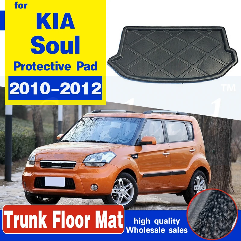 

For KIA Soul 2010 2011 2012 Car Cargo Liner Boot Tray Rear Trunk Cover Matt Mat Floor Carpet Kick Pad Mud Non-slip Anti Dust