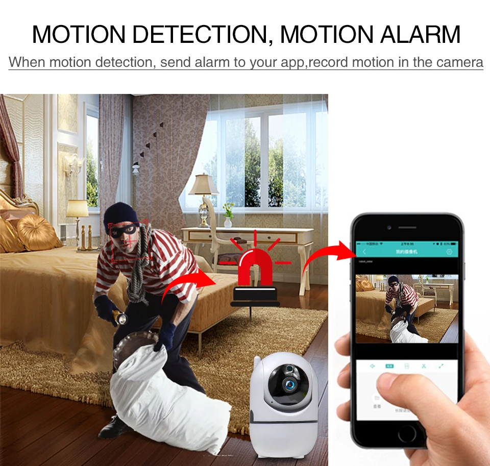 Baby Monitor WiFi Cry Alarm IP Camera WiFi Video Nanny Cam Baby Camera
