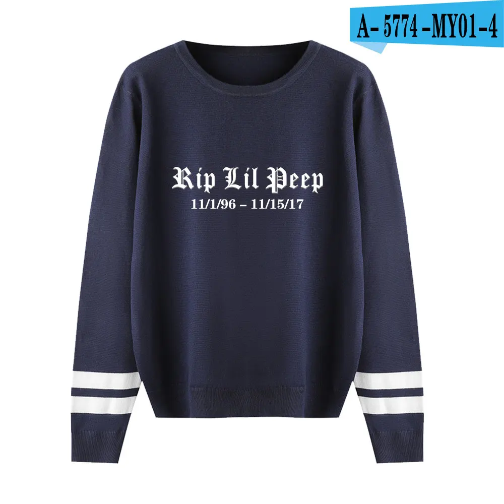 As picture Подходящие осенние свитера с круглым вырезом Lil peep весна пуловеры хип хоп Модные мужские и женские свитера мужские женские черные удобные топы - Цвет: As picture