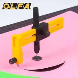 OLFA – jeu de couteaux à compas, outil de coupe circulaire à main avec ouvre trou de lame diamètre 1 22cm, coupe papier circulaire 