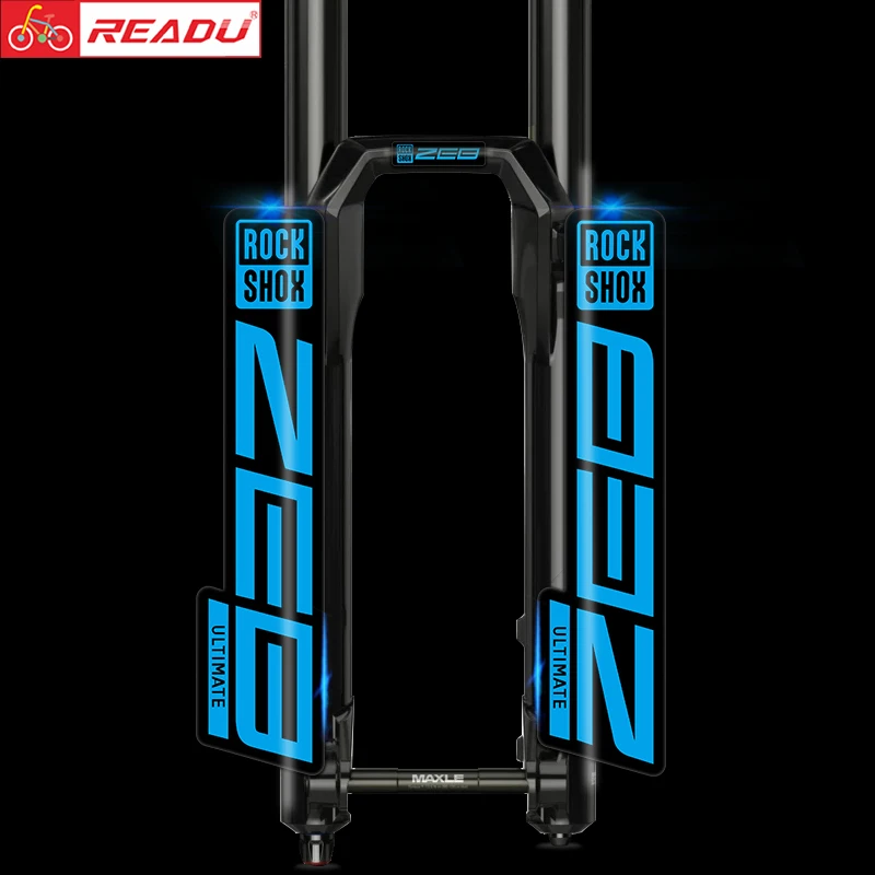 READU 2021 Rockshox ZEB ULTIMATE Mountain Bike Front Fork Decals Bicycle Front Fork Stickers Bike Accessories