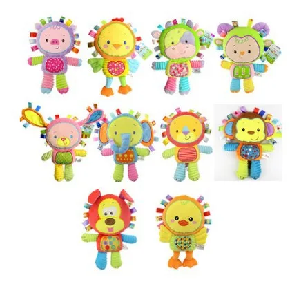 

Newborn Infant Child Label Finger Appeasing Towel Baby Sleep Long Molar Period Toy-Entrance Ring Rattle Doll
