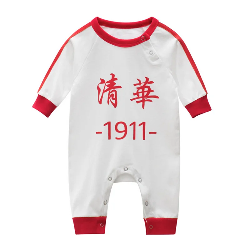 bunvel Newborn Baby Girl Clothes Rompers Chineses Words Printed Newborn Baby Girls Boys Costume Spring Baby Boys Jumpsuit