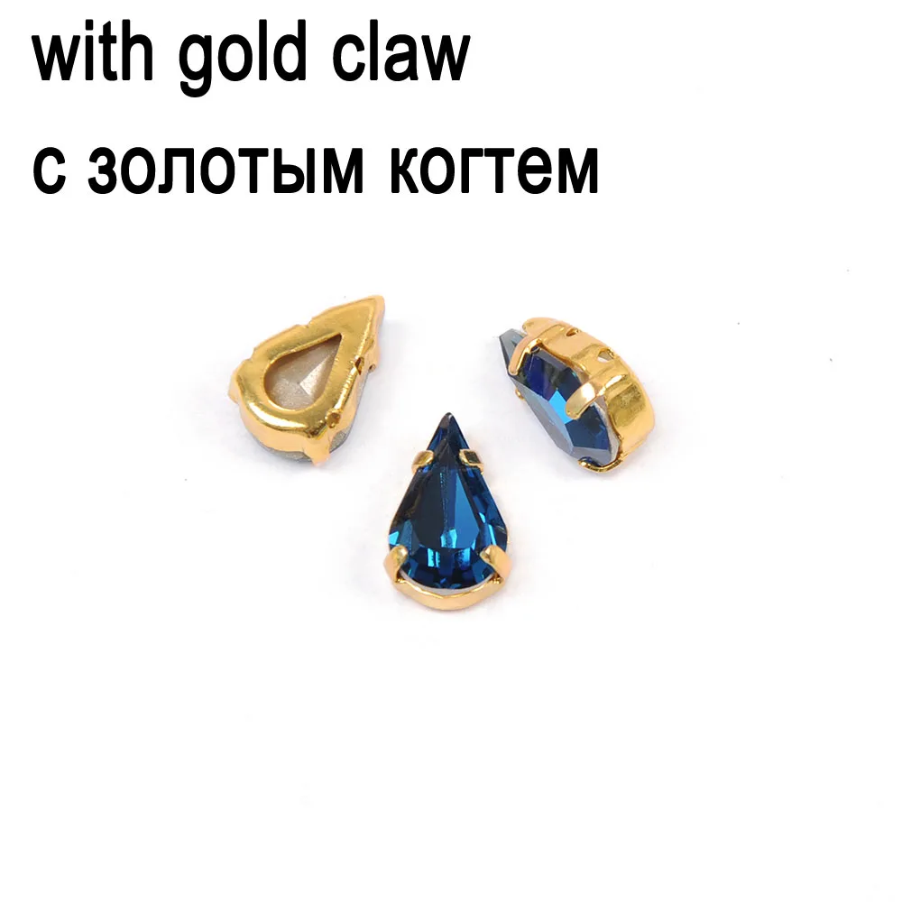 CTPA3bI 몬타나 컬러 배 모양의 크리스탈 소재 스톤 세팅 또는 루즈 라인 석, DIY 의류 드레스 가방 슈즈