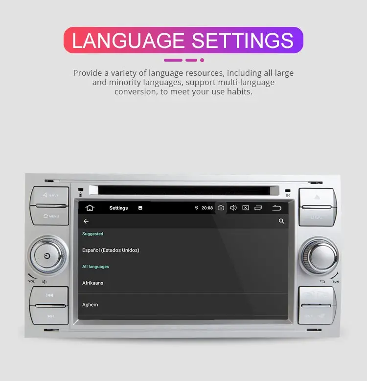 Besina Восьмиядерный Android 9,0 автомобильный dvd-плеер для FORD Focus S-MAX Mondeo Kuga C-MAX Fiesta wifi gps радио 4G+ 64G мультимедиа аудио