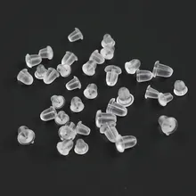 2000pcs Soft Silicone Rubber Earring Back Stoppers for Stud Earrings DIY Earring Findings Accessories Bullet Tube Ear Plugs