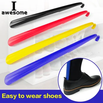 1PCS 58.5cm Easy To Use Plastic Long Handle Shoes horn Artifact Pull Pumping Shoes Professional Women Men Shoe Horn Shoes Spoon 1