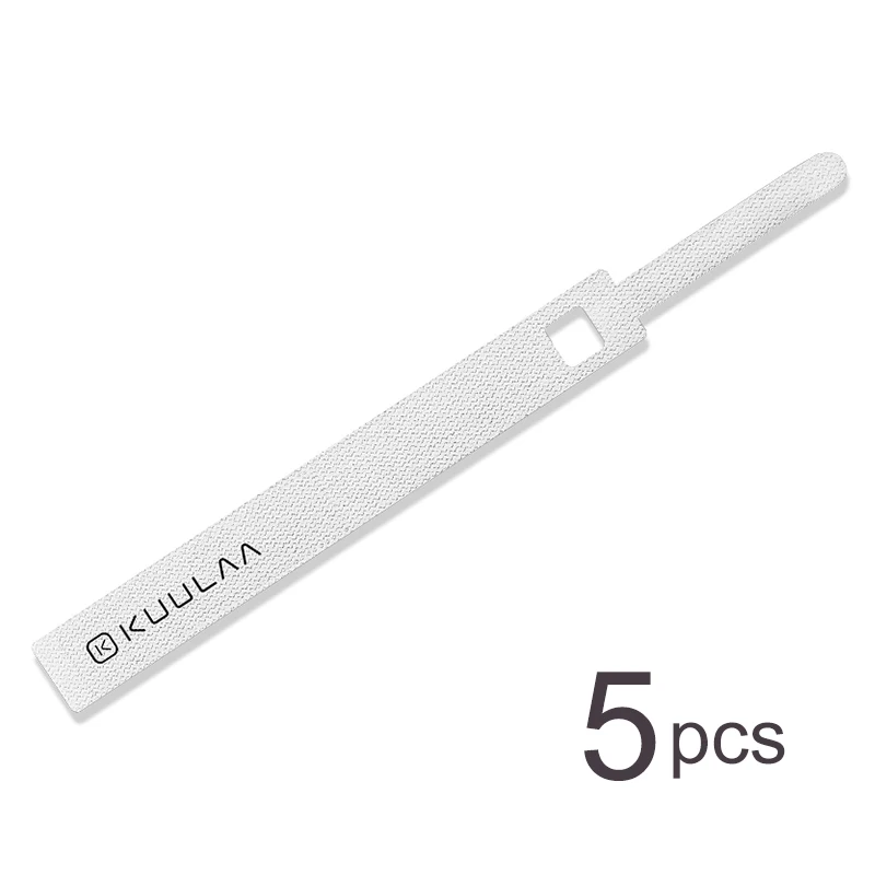 5PCS White KUULAA Кабельный органайзер для телефона usb-шнур намотки наушников держатель шнур мышки протектор кабель питания управление HDMI Aux - Цвет: 5PCS White