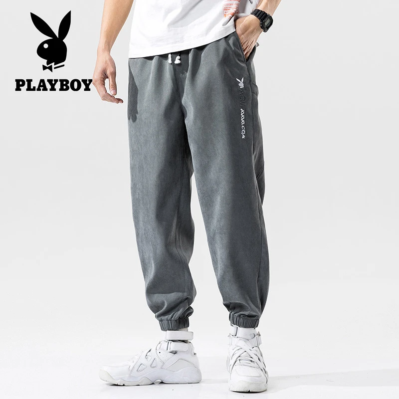 2020 playboy pantalons décontractés hommes mode sport décontracté pantalon  hip hop mode chaussures pieds lâches | AliExpress
