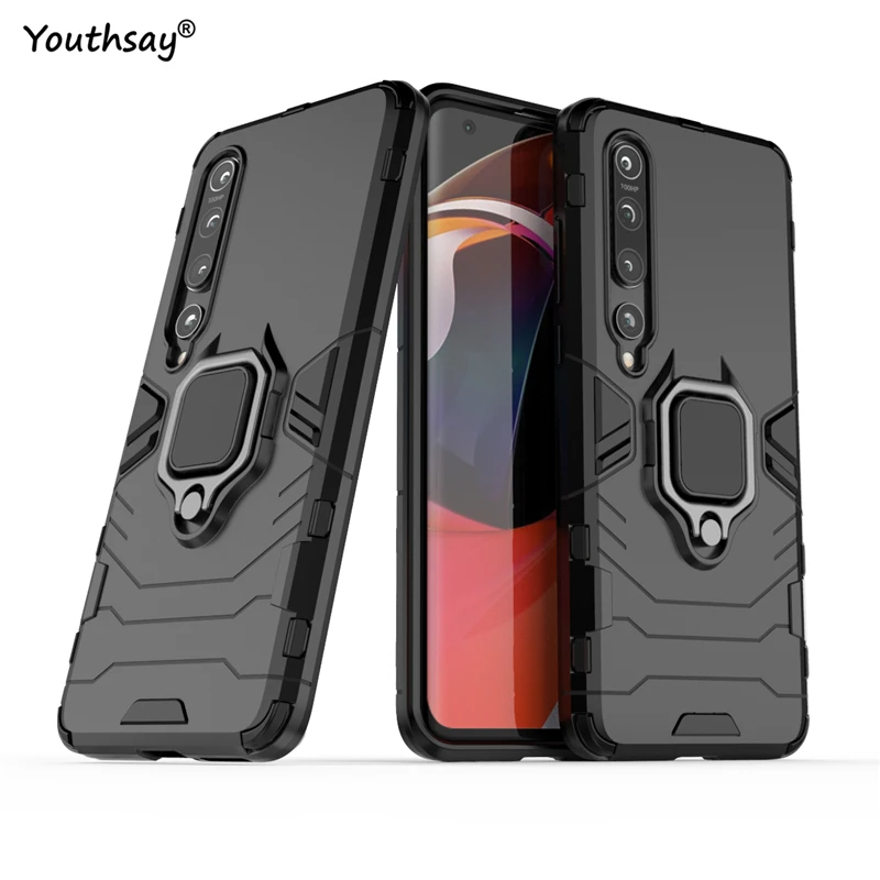 Protective Case For Xiaomi Mi 10 Case For Xiaomi 10 5G Mi 10 Cover Armor  Shell Fundas Finger Ring Robot Cover For Xiaomi Mi 10|Phone Case \u0026 Covers|  - AliExpress