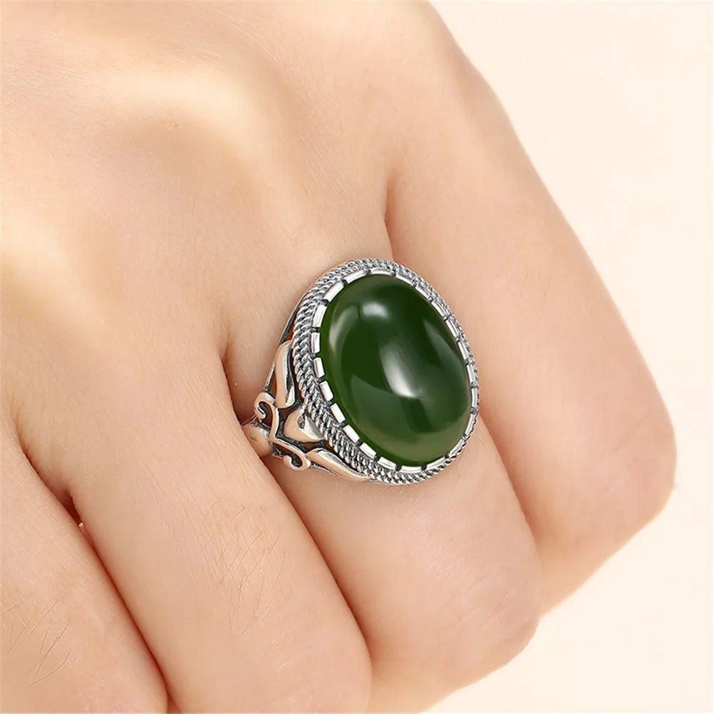 Ring Setting for 12x16mm Oval Cabochons Ring Blank Thai Sterling Silver Adjustable Band Ring Base SR0069