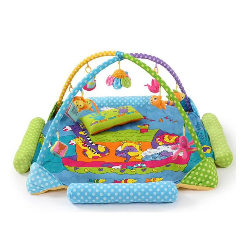 

Baby Bracket Toy Baby Game Pad Animal Paradise Powder And Blue Baby Game Blanket Puzzle Development Game Pad Baby Crawling Mat