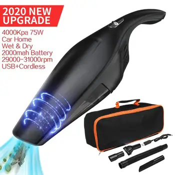

75W 4000kpa Car Vacuum Cleaner High Suction For Car Wet And Dry dual-use Vacuum Cleaner Handheld 12V Mini Car Vacuum Cleaner