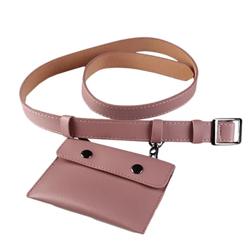 

Fashion Girl Women New Unique Design Stylish PU Leather Mini Waist Bag Fanny Pack Phone Key Belt Purse Wallet Small Waist Packs