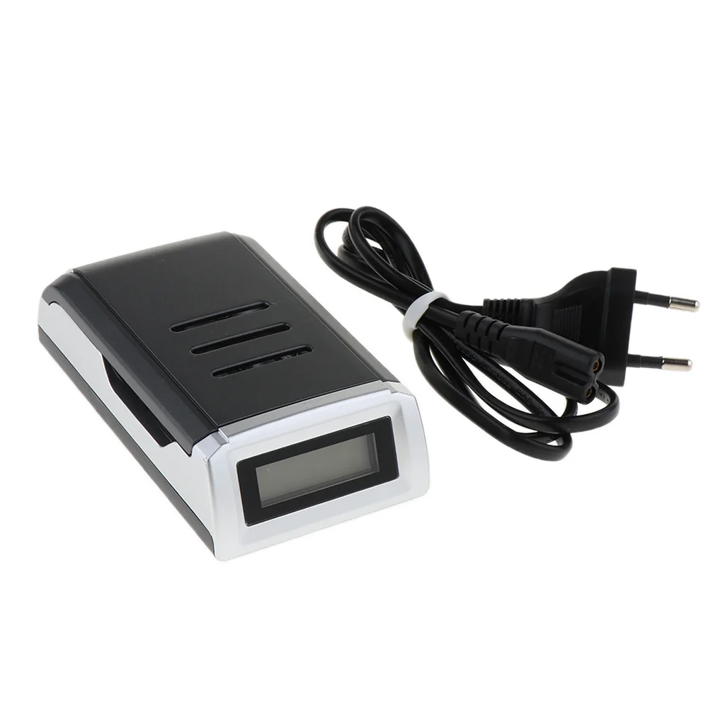 4 Slots LCD Battery Charger For AA/AAA Li-ion Rechargeable Batteries EU Plug