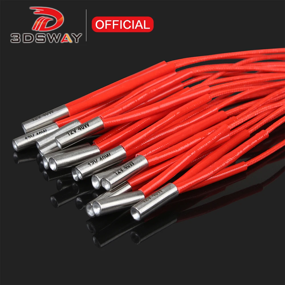 Ceramic Cartridge Heater for 3D Printers - 6x20mm 40W/70W Heating Tube