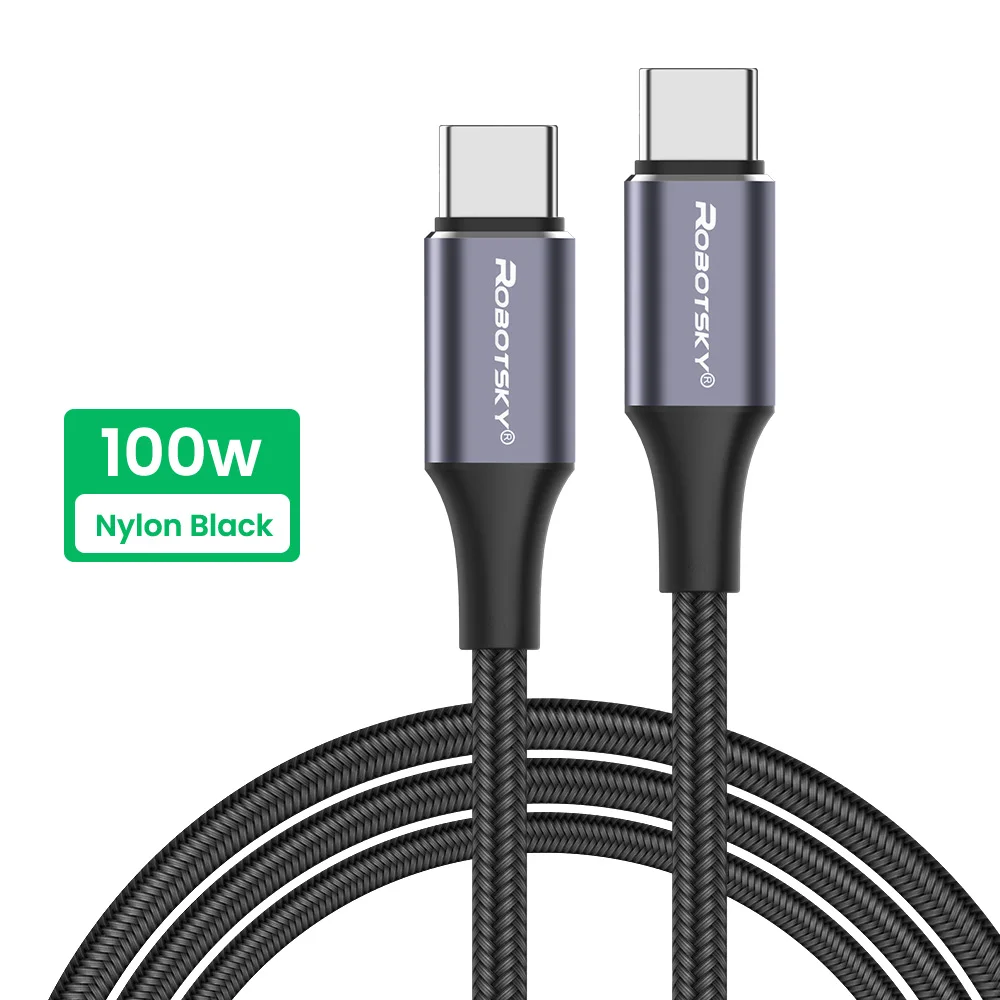 android charger type PD 100W USB C to USB Type C Cable For Xiaomi Redmi Note 8 Pro Quick Charge 4.0 Fast Charging For MacBook Pro Data Cable Cord iphone usb cable Cables