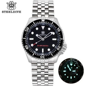 

STEELDIVE 1996 Japan skx007 Small Abalone 316L Stainless Steel Dive Watch 200m Mechanical Ceramic Bezel diver Watches Mens 2020