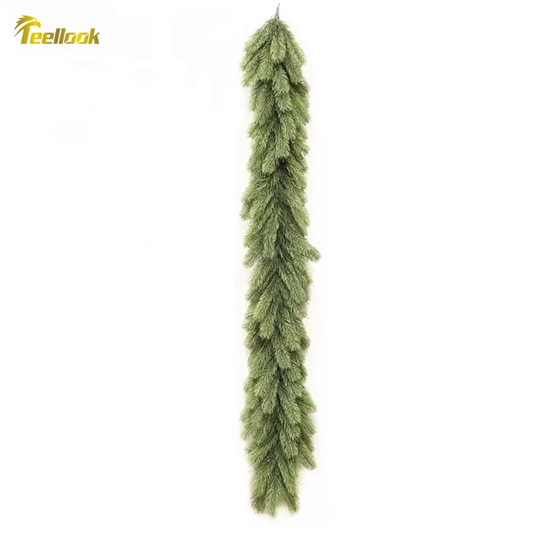 

Рождественское украшение из листьев Teellook 100 см/200 см/270 см, венок из ротанга, новогодняя Рождественская композиция для дверей