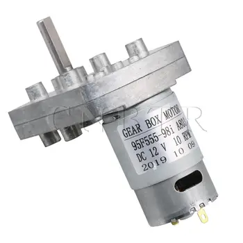 

CNBTR Silver DC12V 10RPM Square High Torque Geared Electric Drive Motor