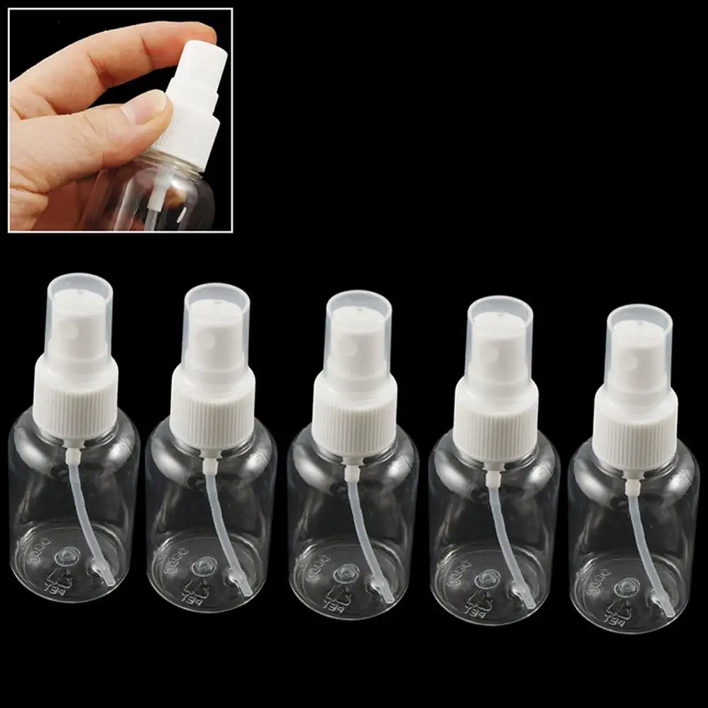 

NEW 5/10 Pc 30ml Portable Refillable Essential Oil Atomizer Transparent Empty Plastic Spray Bottle Makeup Liquid Sprayer Bottles