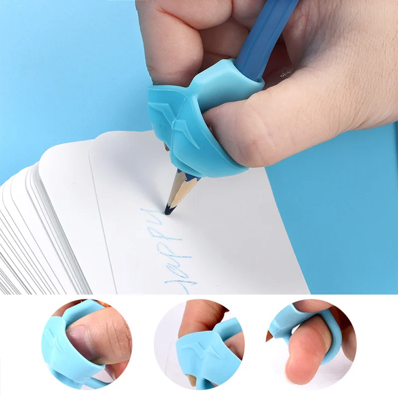 

3 Finger Pencil Corrective Grip Children Beginners Writing Grip Tool Silicone Pen Writing Help Fixture Correct Finger Position