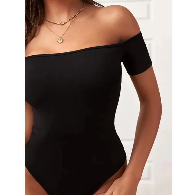 Summer Body Women Off Shoulder Sexy Bodysuits Overalls Womens Elegant Skinny Bodysuit Bodycon Jumpsuits Rompers Drop shipping
