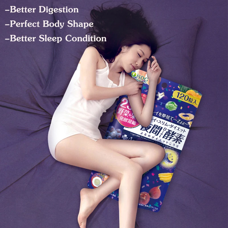 ISDG Night Enzyme Weight Loss Slimming Products Fat Burning Better Digestion Supplement Suppress Appetite.120 Counts