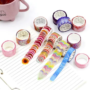 

200 Pcs/Roll Flower Petals Washi Tape Decorative Masking Tape Fragrance Sakura Washi Tape Scrapbooking Diary Paper Stickers