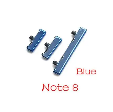Новая кнопка громкости питания для samsung Galaxy Note 8 S8 S9 S10 Plus боковой переключатель набор ключей Запасная часть - Цвет: Note 8 Blue