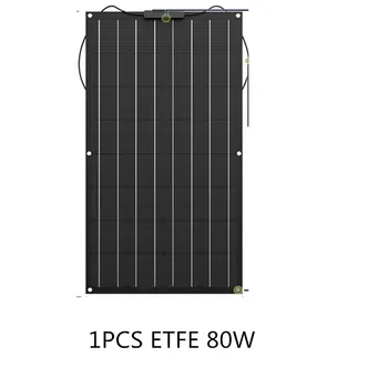 

High quality ETFE material solar panel 80w monocrystalline solar cell flexible solar panel for 12v solar battery charger