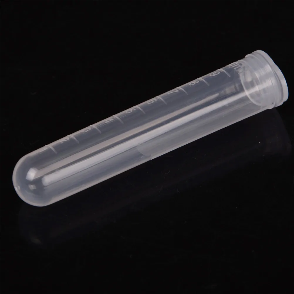 Sample Test Tube Specimen Tube Lab Supplies Clear Micro Plastic Centrifuge Vial Snap Cap Container for Laboratory 20pcs 10ml