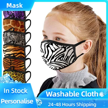 

1/5/8 Pcs 8styles Children's Mouth Masks Kids Print Mask Reusable Face Covering Comfortable Washable Face Sheild Mascarillas