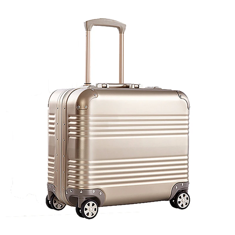 High-end Metal Briefcase Trolley Luggage 14 16 17 18 Inch Laptop Case Candy Color Notebook Bag Aluminium Magnesium Alloy Case